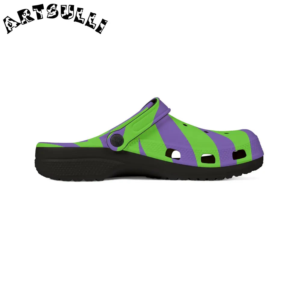 Zebragreen Juxtaposition EVA Foam Clogs, Artsulli - Art is Long, Life is Short, Shoes, , , , , , , 
